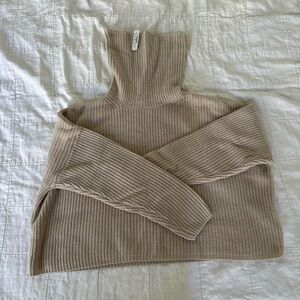 NWT Madewell Cashmere Cropped Turtleneck Sweater